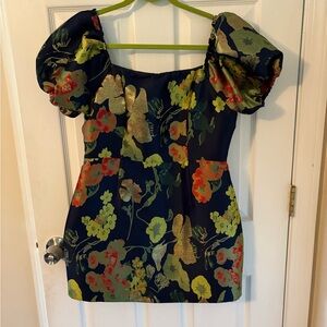 Lulus Puff Sleeve Mini Dress